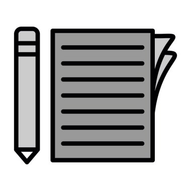 belge simgesi, vektör illüstrasyonu basit tasarım