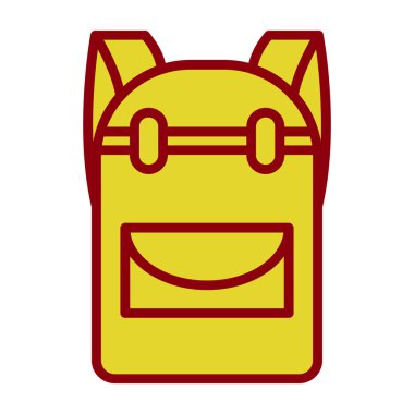 sırt çantası web simge vektör çizim