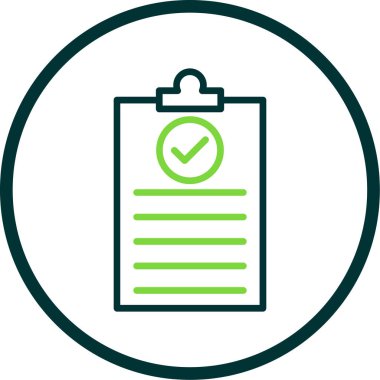 Kontrol listesi simgesi vektör illüstrasyonu