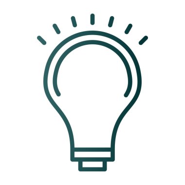 Ampul simgesi web basit illüstrasyon