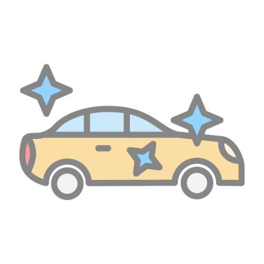 araba simgesi düz stil