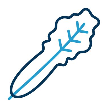 Taze roka yaprağı simgesi, web basit illüstrasyon