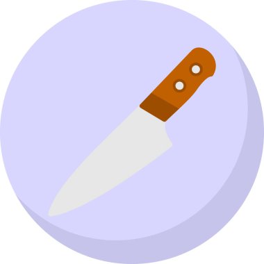 Bıçak düz simgesi, vektör illüstrasyonu 