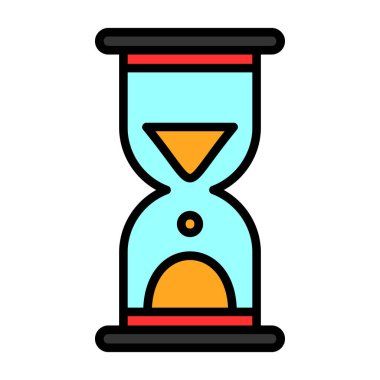 Kum saati. Basit web simgesi tasarımı. Vektör illüstrasyonu 