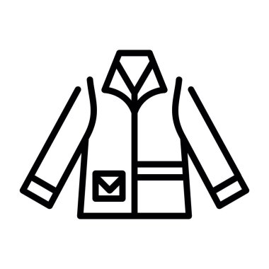 Ceket simgesi, vektör illüstrasyonu