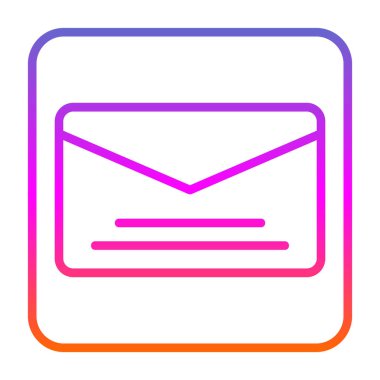 Basit harf zarfı simgesi, vektör illüstrasyonu