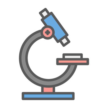 Mikroskop. Web simgesi basit illüstrasyon