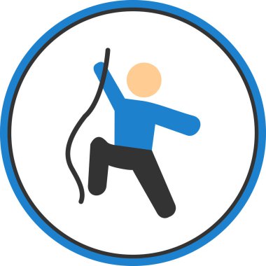 Erkek tırmanıcı simgesi vektör illüstrasyonu