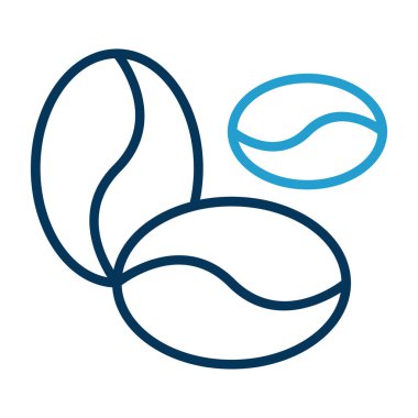 Kahve çekirdeği simgesinin vektör çizimi                        