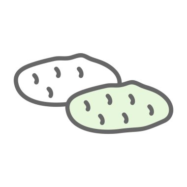 Patates. Web simgesi basit illüstrasyon 