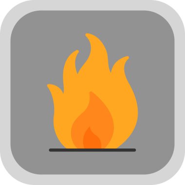 Yangın. Web simgesi basit illüstrasyon