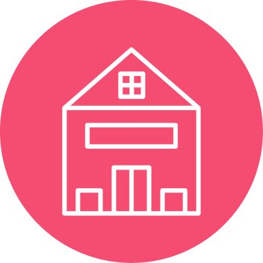 ahır inşa simgesi vektör illüstrasyonu