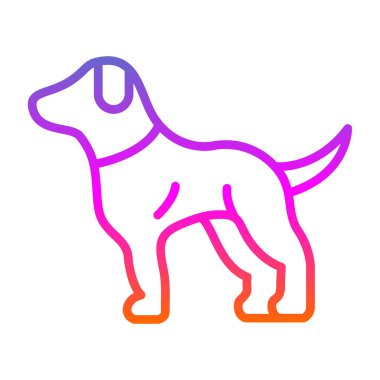 Köpek. Web simgesi basit illüstrasyon 