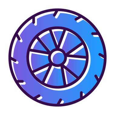 Tekerlek. Web simgesi basit illüstrasyon