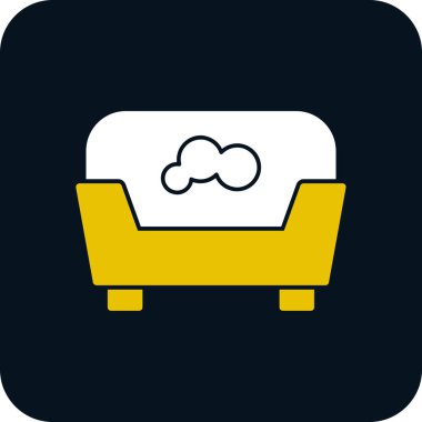 Evcil hayvan yatağı ikon vektör illüstrasyonu