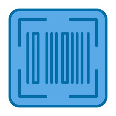 Barkod düz simgesinin vektör illüstrasyonu