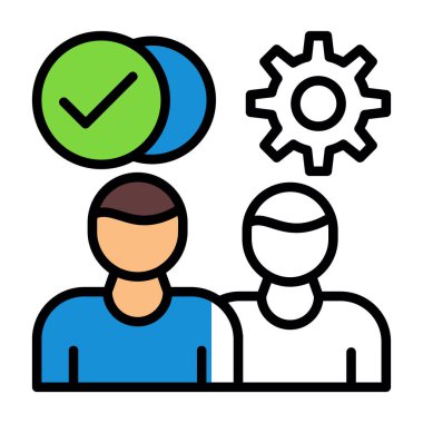 Takım çalışması web simgesi vektör çizimi