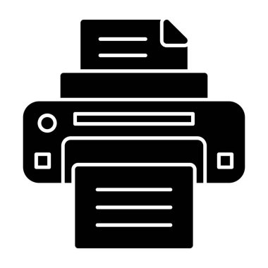  yazıcı web simgesi basit illüstrasyon