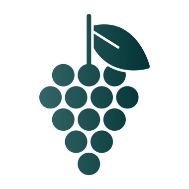 üzüm ikonu vektör illüstrasyonu 