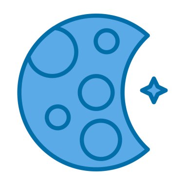 Ay simgesi, vektör illüstrasyonu basit tasarım