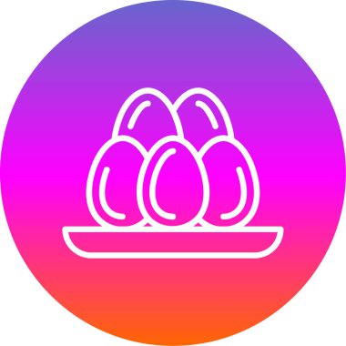 Tavuk yumurtası. Web simgesi basit illüstrasyon