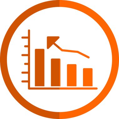 Çubuk grafik web simgesi basit tasarım illüstrasyonu 