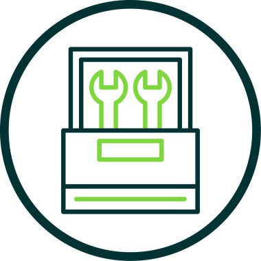 araç kutusu simgesi, vektör illüstrasyonu basit tasarım