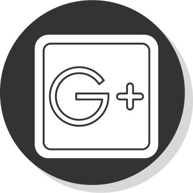 Google Plus web simgesi vektör çizimi