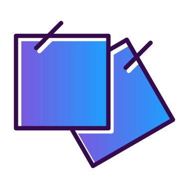 Yapışkan notlar web simgesi basit illüstrasyon tasarımı