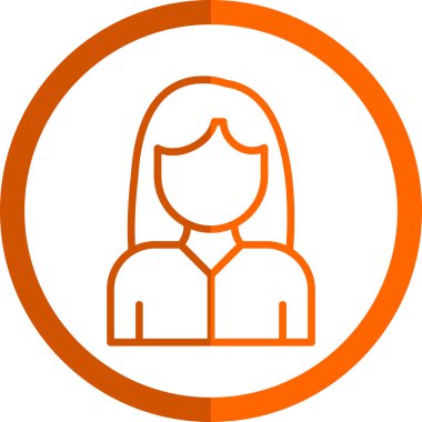 kadın avatar simgesi, vektör tasarımı 