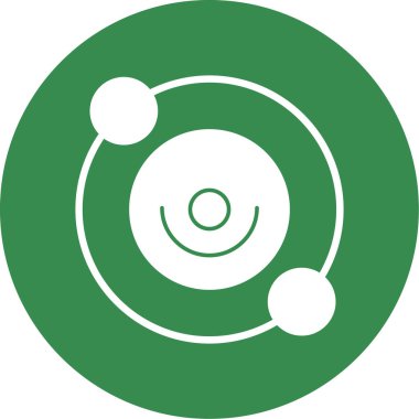 Yörünge web simgesi vektör illüstrasyonu