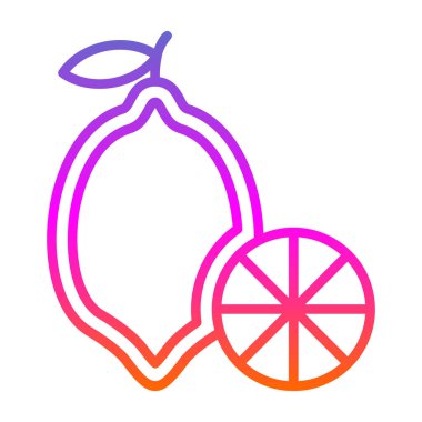 lemon. Web simgesi basit illüstrasyon