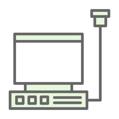 Ultrason makinesi ikon vektör çizimi