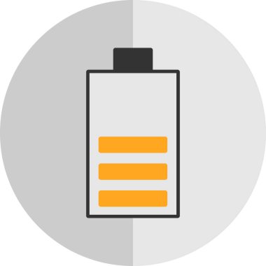 Pil simgesinin vektör illüstrasyonu