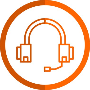 kulaklık simgesi, vektör illüstrasyonu basit tasarım