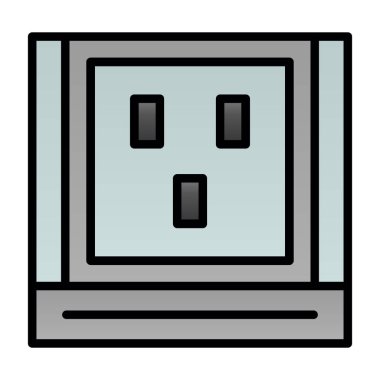 elektrik çıkış simgesi. vektör illüstrasyonu