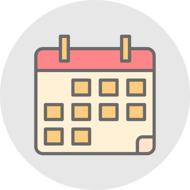 Takvim simgesi vektör illüstrasyonu