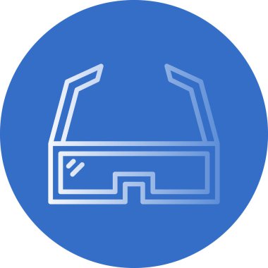 gözlük simgesi, vektör illüstrasyonu 