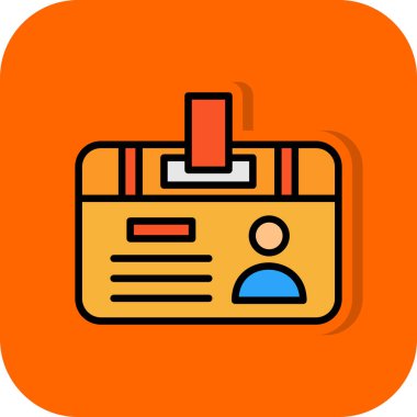 Kimlik kartı web simgesi, vektör illüstrasyonu 