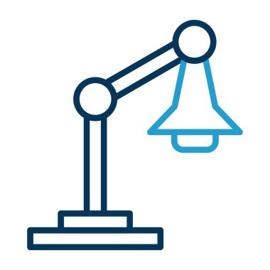 Masa lambası simgesinin vektör illüstrasyonu 