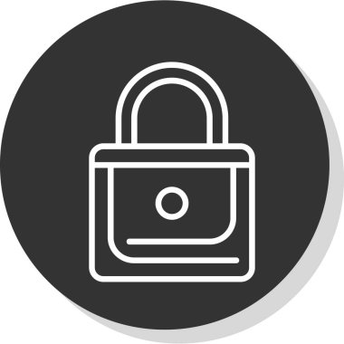 asma kilit simgesi, vektör çizimi  