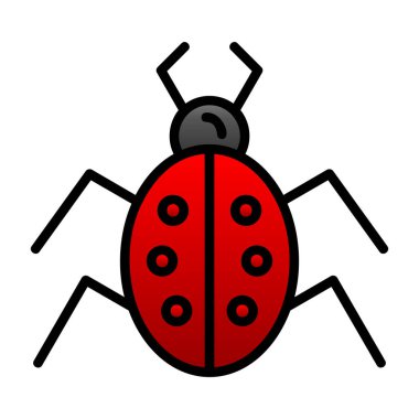 Böcek. Web simgesi basit illüstrasyon