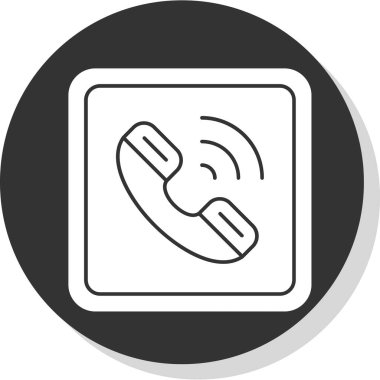 - Telefon. Web simgesi basit illüstrasyon 