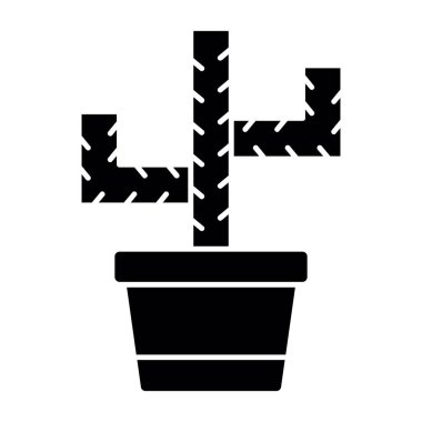 Kaktüs simgesi web ve mobil uygulama tasarımınız için beyaz arkaplanda izole edildi 
