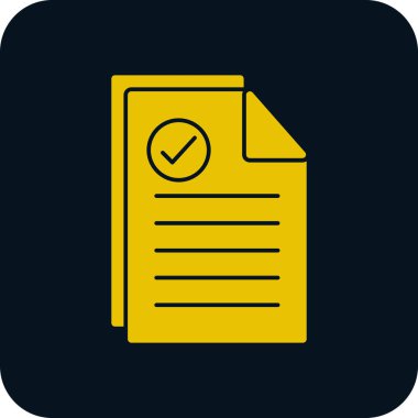 belge simgesi, vektör illüstrasyonu basit tasarım