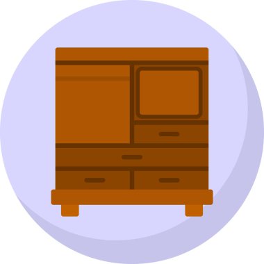 Dolapta. Web simgesi basit illüstrasyon