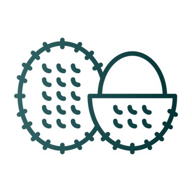 taze rambutan ikon vektör çizimi tasarımı