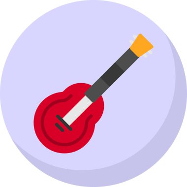 Gitar ikonu. Web için basit müzik vektör simgeleri çizimi