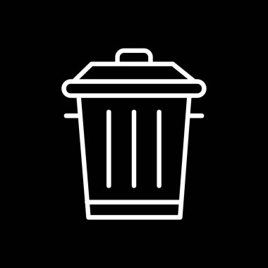 Çöp kutusu simgesi. vektör illüstrasyonu