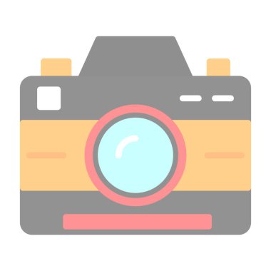 Fotoğraf makinası. Web simgesi basit illüstrasyon